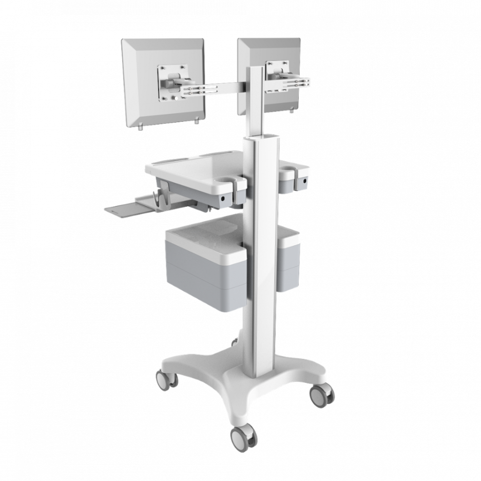 Adjustable height Double Screen display cart - Image 2